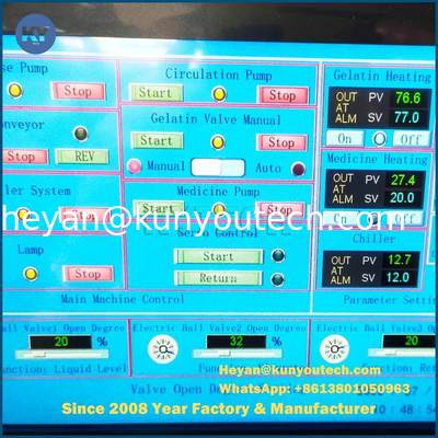 380V / 50HZ آلة Softgel بلا مسام مع 54000pcs القدرة الخارجة و 5 ~ 20 ملغ جرعة كبسولات