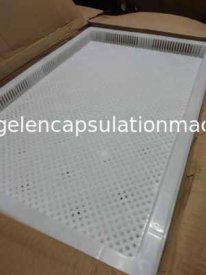 صواني تجفيف بلاستيكية ISO9001 PPE 75 * 55 * 5 سم لكبسولة الحلوى